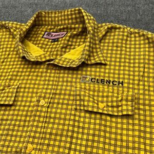 VTG Clench Shirt Mens XXL Y2K‎ Skate Hip Hop Plaid Corduroy Button Long Sleeve